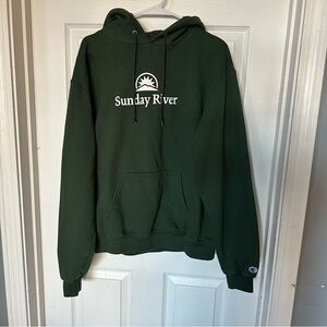 Sunday River Ski Green Champion Sweatshirt Hoodie